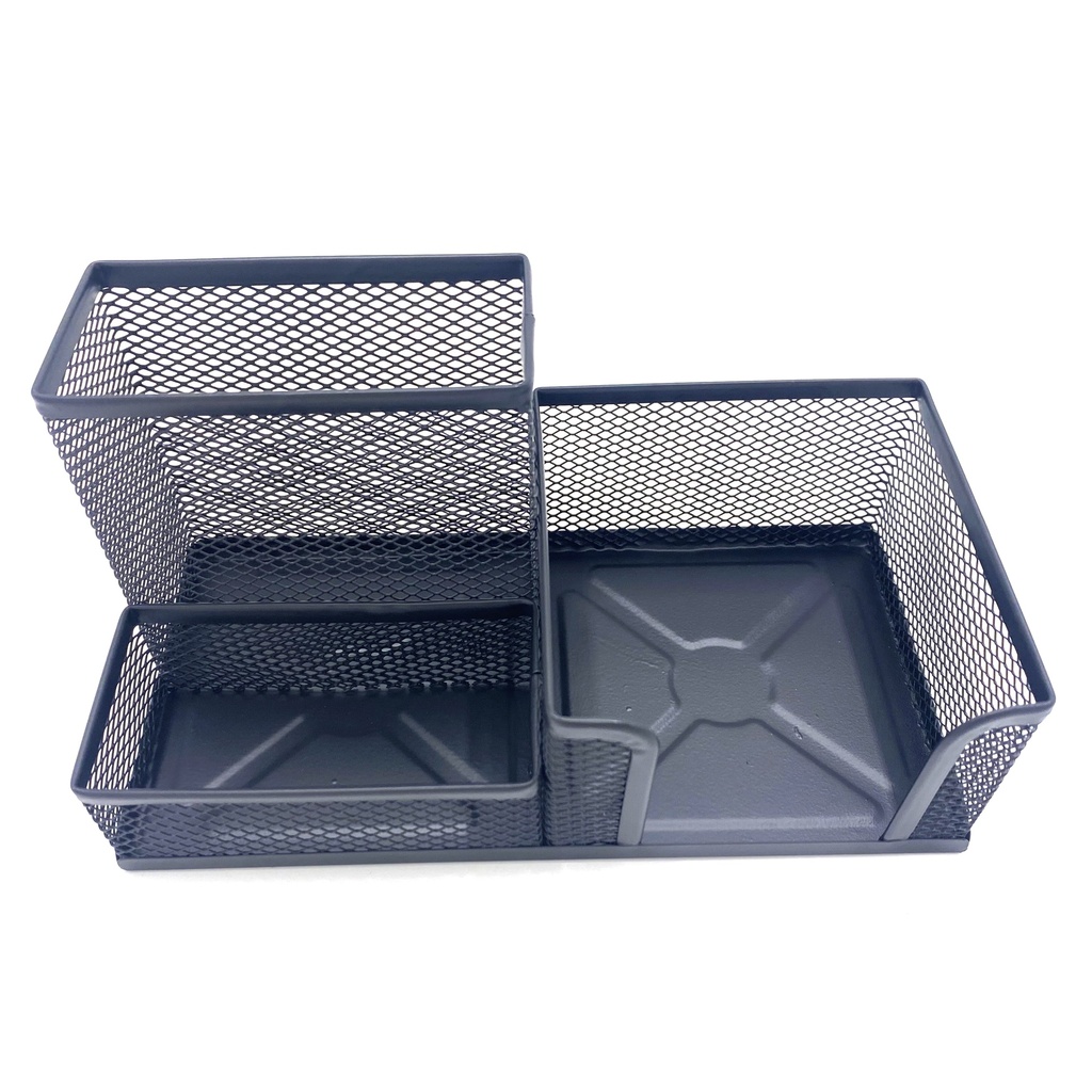 Organizador de metal, para escritorio, con 3 divisiones, en bolsa