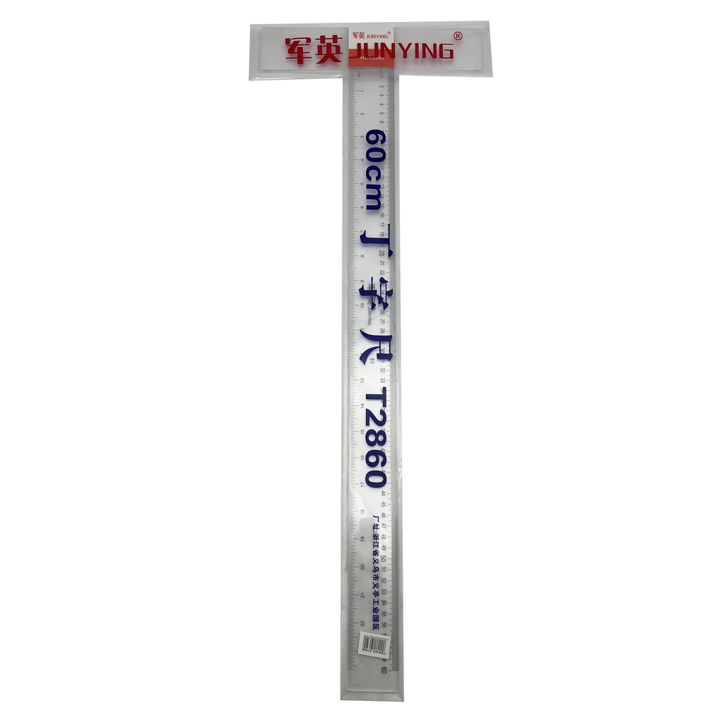 Regla T de acrílico, 60cm en estuche de PVC