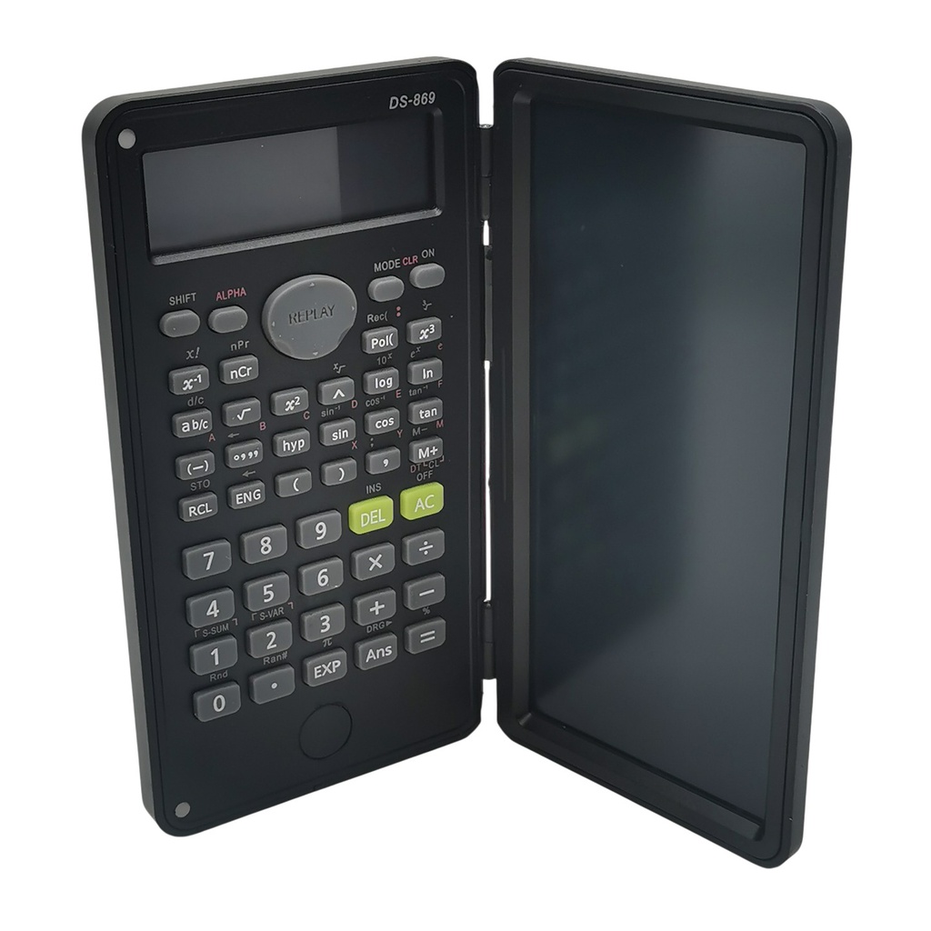 Calculadora científica, 10 dígitos, con block de notas digital, en caja