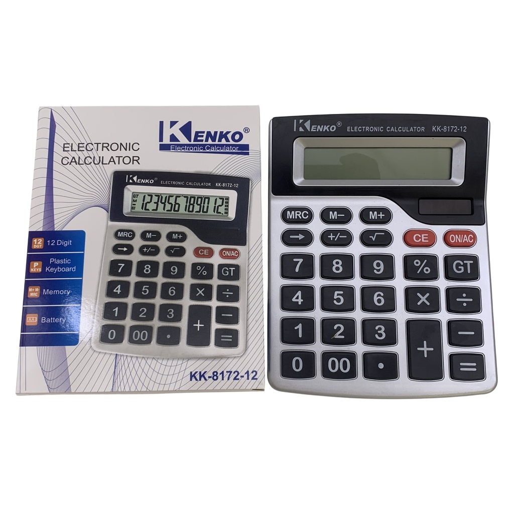 Calculadora de mesa, 12 dígitos, 1AA, Kenko, en caja