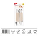 Estecas para modelar arcilla x11, de metal con mango de madera, en bolsa, BEIFA