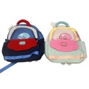 Mochila infantil, bolsillo frontal y 2 bolsillos laterales, varios colores