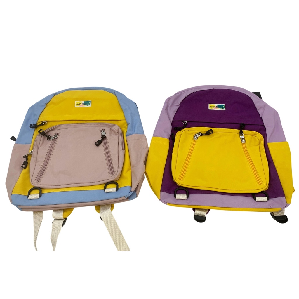 Mochila juvenil con bolsillos, varios colores
