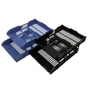 Organizador de plástico con 2 bandejas, en caja, varios colores