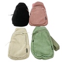 Mochila bandolera, de tela, varios colores