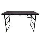 Mesa de PVC y hierro, patas plegables, Berlina Home