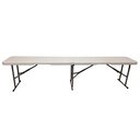 Banco plegable Berlina Home, de PVC y hierro