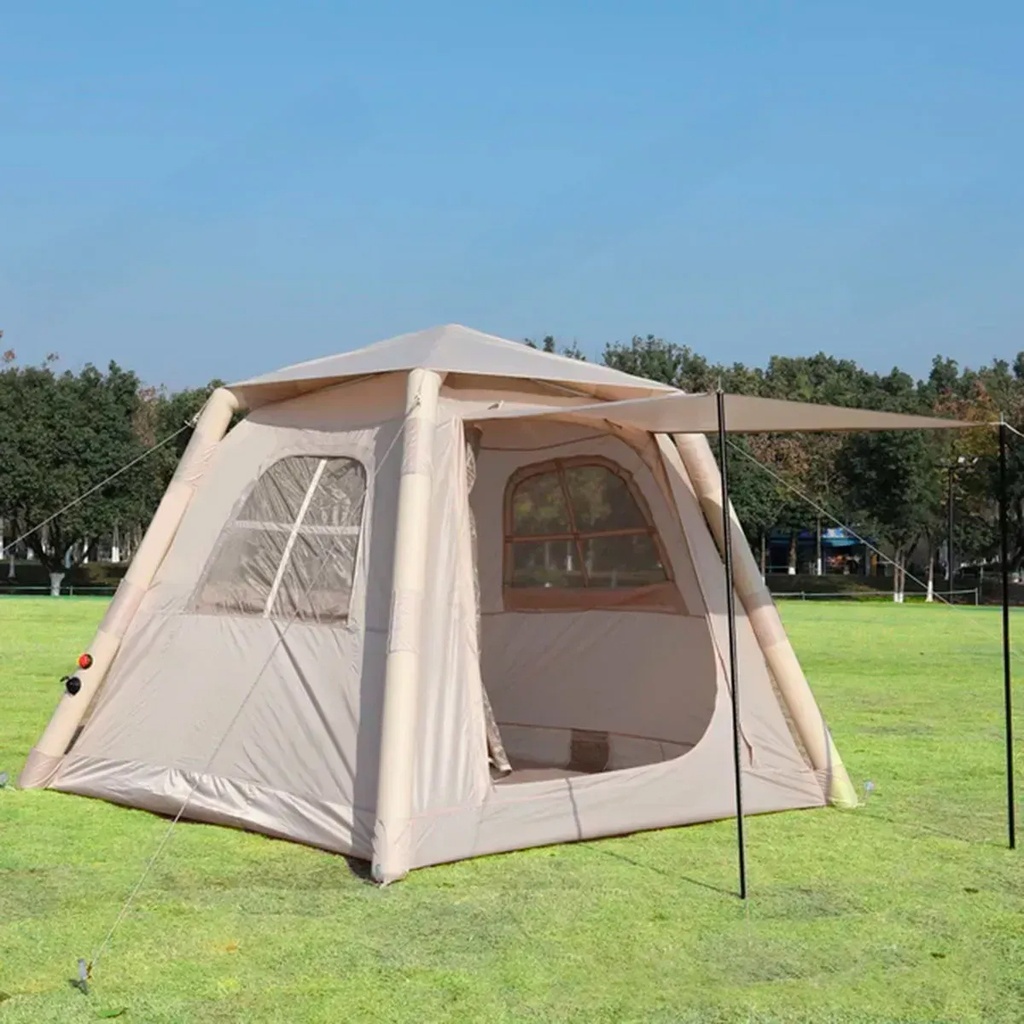 Carpa inflable, 4 personas con ventanas, en sobre