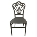 Silla de plástico con respaldo, GRIS