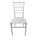 Silla de plástico con respaldo, BLANCO