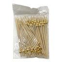 Descartable, pincho para copetín de bambú y plástico, bolsa x50