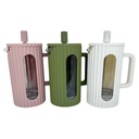 Cafetera prensa francesa de acero inoxidable y plástico, 600ml, en caja, varios colores