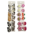 Broche pinza para pelo, varios diseños, PACKx12