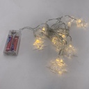 Luces led x10 árboles cálidas, 2AA 2 metros en bolsa