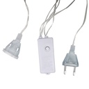 Luces led x160 cálidas cortina con perlitas 3x2 metros, en caja