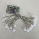 Luces led x20 bolas luz cálida, 3AA 3metros en  bolsa