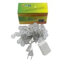 Luces led x40, bolas luz cálida, 220v 8 metros, extensible en caja