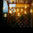 Luces x12 bolas grandes cálidas, 220v cortina extensible 3m, en bolsa