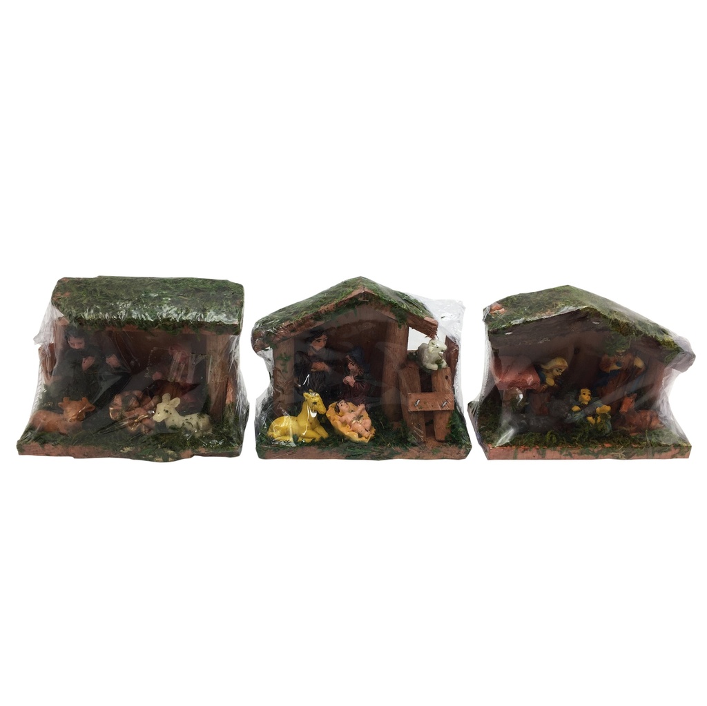 Pesebre 5 figuras, en caja, varios modelos