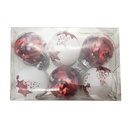 Bolas navideñas x6 5cm , con diseño, en caja
