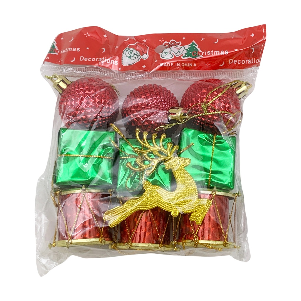 Adorno navideño surtido x10, 4cm en bolsa