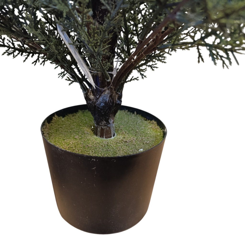 Árbol navideño frondoso ciprés, 241 ramas 90cm, con maceta, en caja
