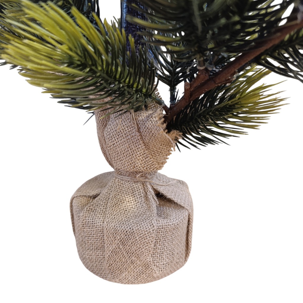 Árbol navideño frondoso araucaria, 134 ramas 115cm, con base de arpillera