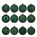 Bolas navideñas x12 6cm, VERDE, en caja