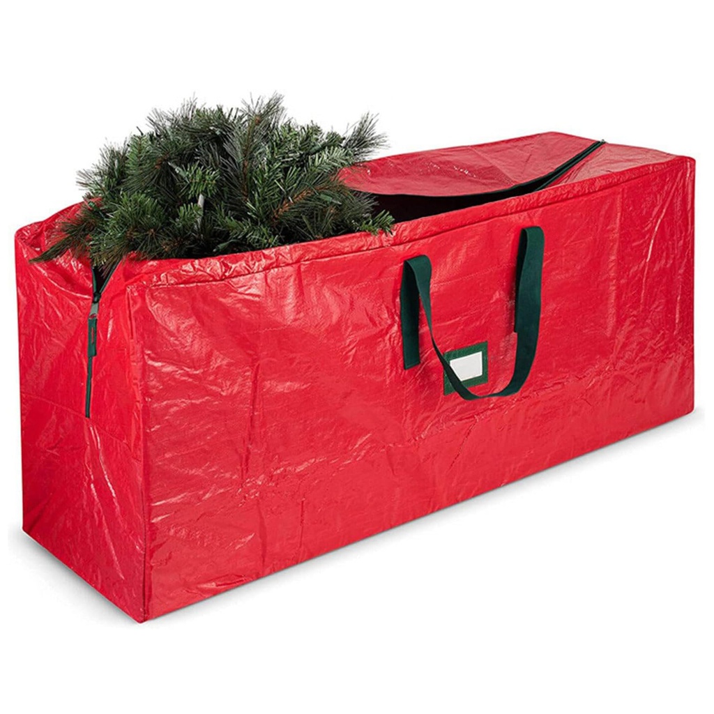 Bolsa para almacenamiento de árbol navideño, de plastillera, con cierre
