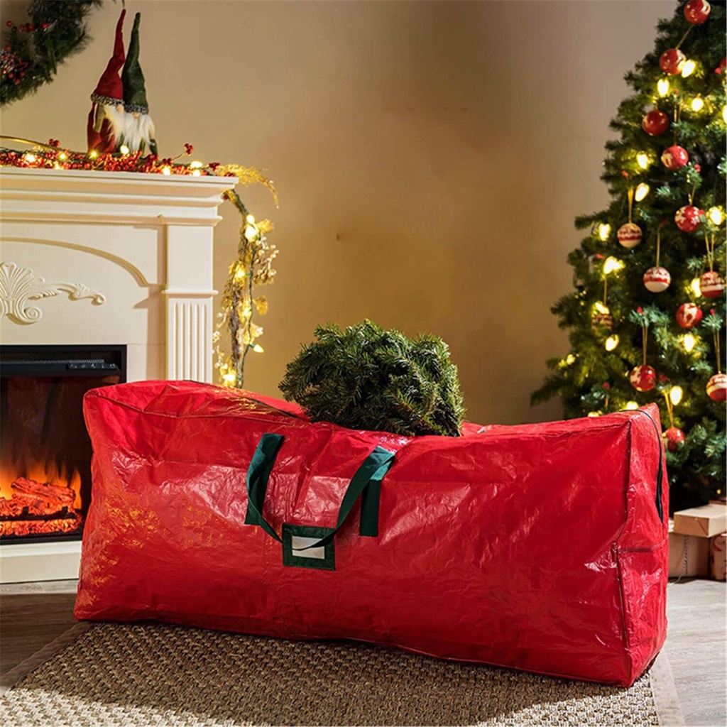 Bolsa para almacenamiento de árbol navideño, de plastillera, con cierre