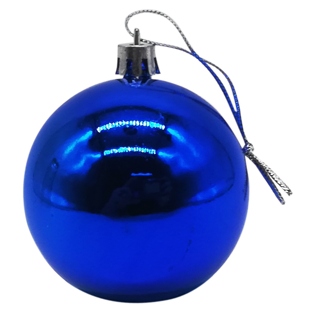 Bolas navideñas x6, 5cm lisas surtidas, en bolsa