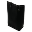 Bolso matera, de PU, con separador, NEGRO