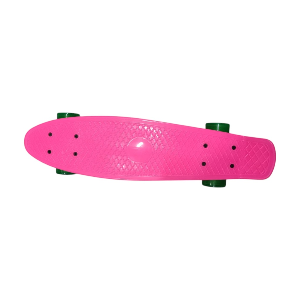 Skate de plástico penny ROSADO, ruedas de PVC anchas, trucks de metal