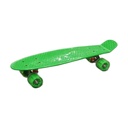 Skate de plástico penny VERDE, ruedas de PVC anchas, trucks de metal