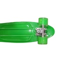 Skate de plástico penny VERDE, ruedas de PVC anchas, trucks de metal