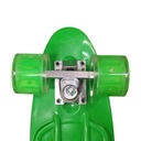 Skate de plástico penny VERDE, ruedas de PVC anchas, trucks de metal