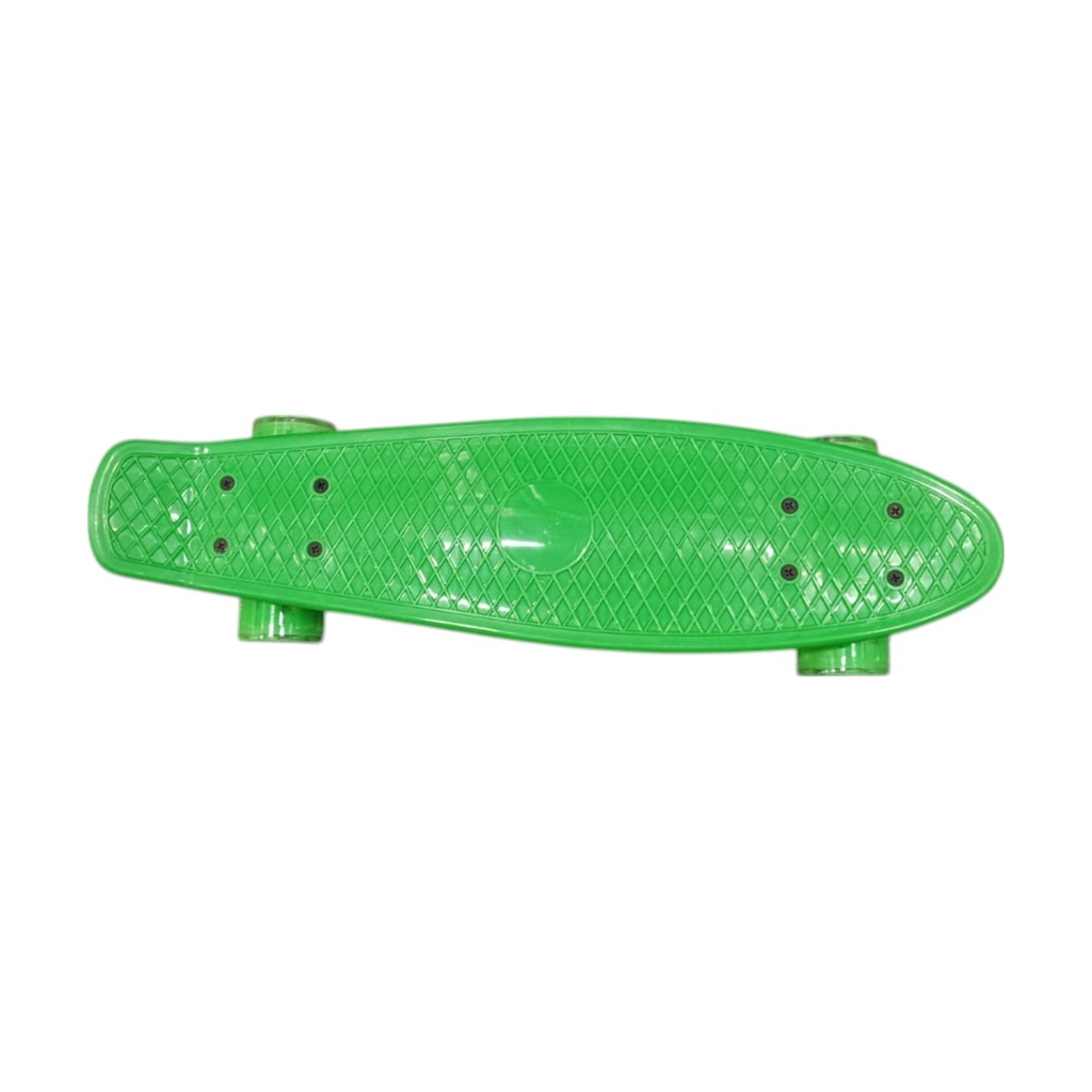 Skate de plástico penny VERDE, ruedas de PVC anchas, trucks de metal