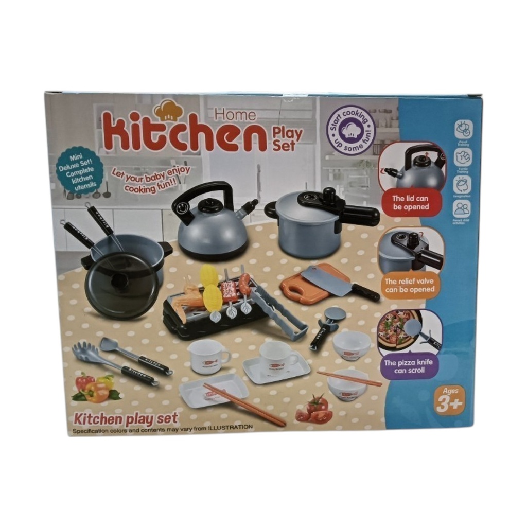 Set de cocina 36 piezas, 3AA, en caja