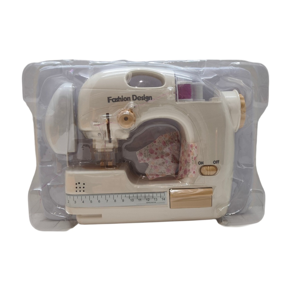 Electrodomésticos, máquina de coser con luz, sonido y accesorios, 4AA, en caja