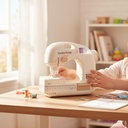 Electrodomésticos, máquina de coser con luz, sonido y accesorios, 4AA, en caja