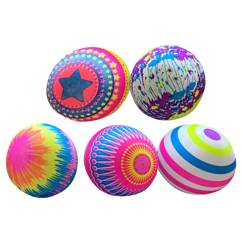 Pelota de goma, PACKx12 inflable, en bolsa varios colores