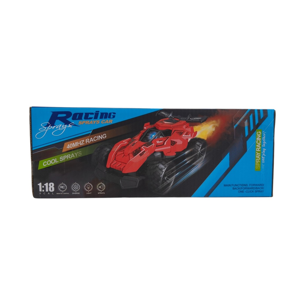 Auto con control remoto, de carreras, en caja, varios colores