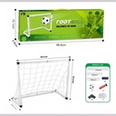 Arco de fútbol, desarmable con pelota e inflador en caja