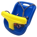 Hamaca de plástico con respaldo para bebé, cuerda de 1.20m, varios colores