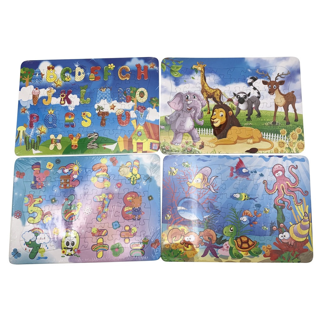 Puzzle de cartón, 48 piezas, en bolsa, varios diseños