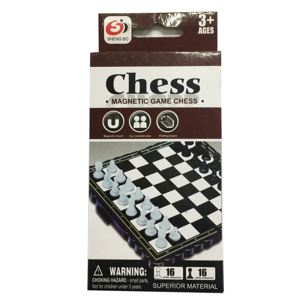 Juego de mesa, ajedrez magnético, en caja