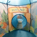 Casita carpa para niños CELESTE, con túnel y pelotero, en bolsa