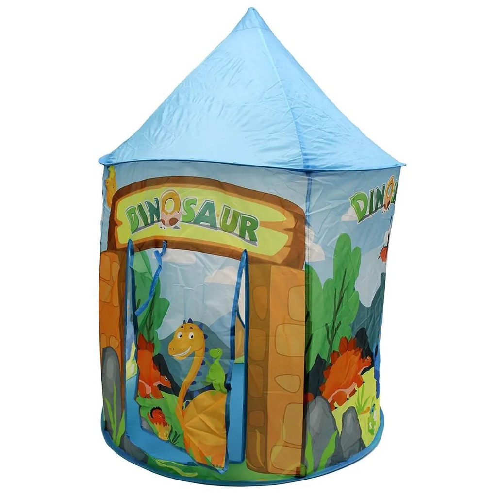Casita carpa para niños CELESTE, con túnel y pelotero, en bolsa