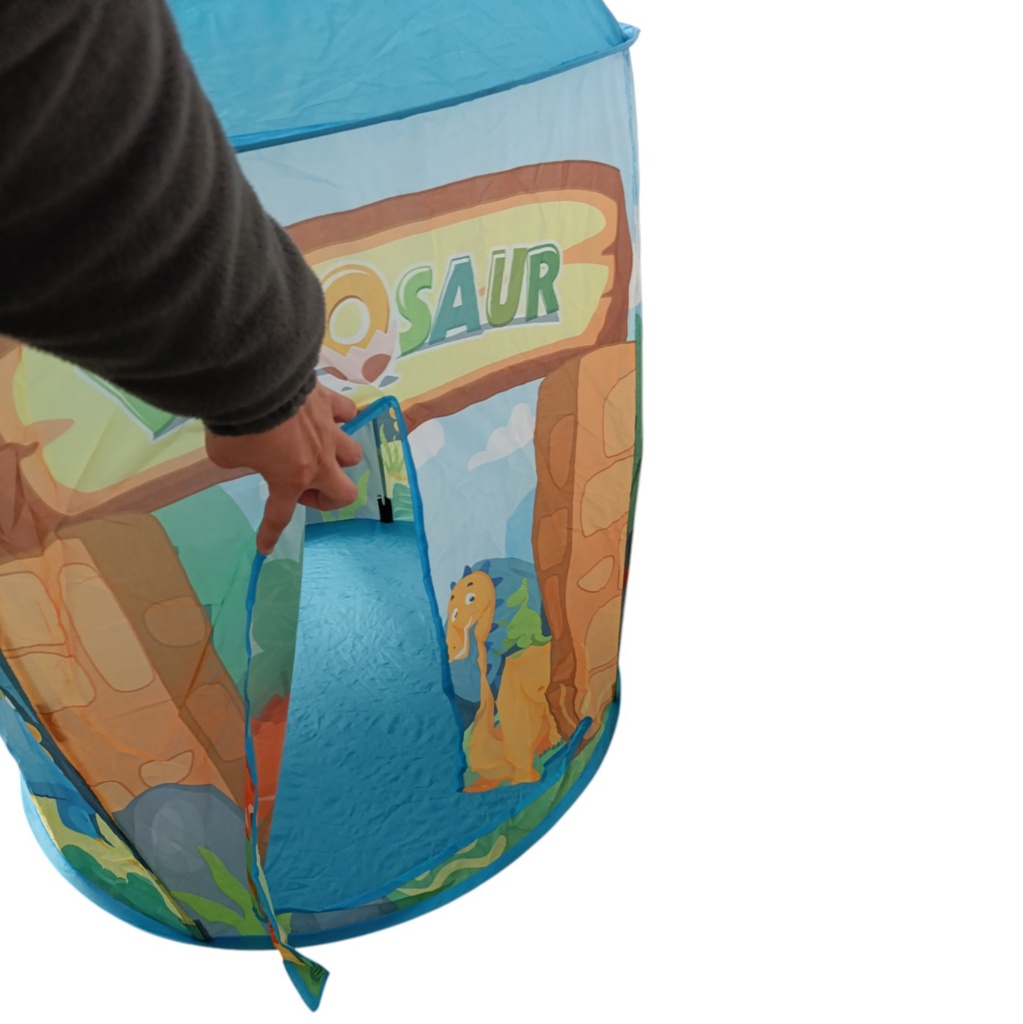Casita carpa para niños CELESTE, con túnel y pelotero, en bolsa
