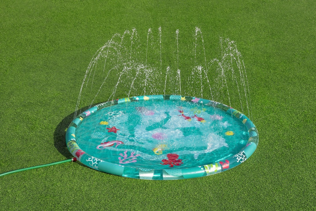 Inflable alfombra con aspersores 1 aro, Bestway, en caja